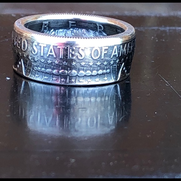 US Kennedy Half-Dollar Ring, Coin Rings, Rings, - Picture 8 of 8